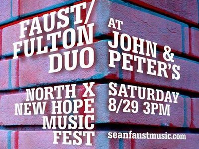 August 29th, 2015 at John & Peter's in New Hope, PA! 3:00 p.m. start time!