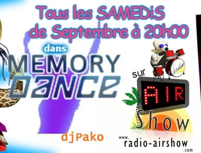 Listen "The Songs" of INTERVIEW in "Memory Dance" on RADIO AIR SHOW  every Saturday in September