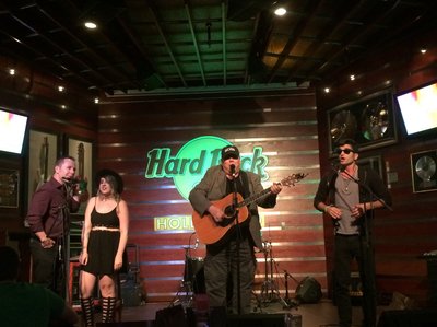  Songwriters Showcase I hosted at The Hard Rock Cafe' with Mike Mineo Brie Goldsobel and David Smith
