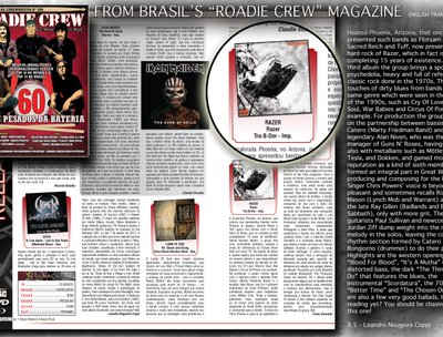 Razer album review from Roadie Crew Magazine in Brasil...