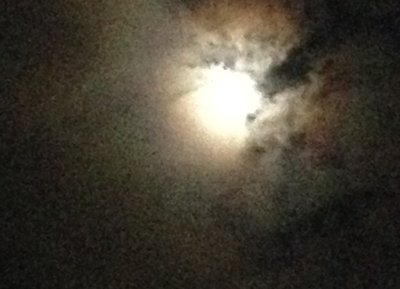Moon over the mountain at the Studio