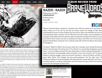 Bravewords.com review - 8.5!