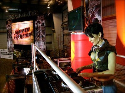 Teemaree DJing on set for Jaripeo Extremo