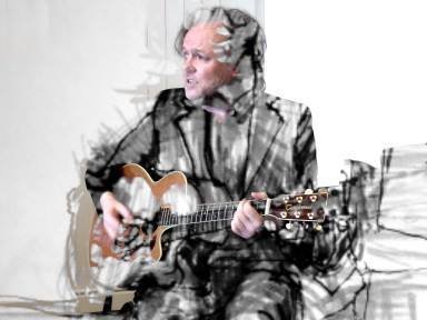 While performing the Poison Pen release concert local artists Alan Morgan drew this image of Tony.