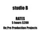 STUDIO RATES
