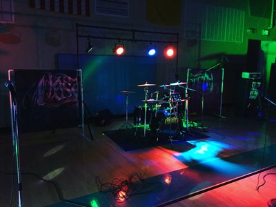 Our stage set up in Pueblo Pintado NM. October 2015.
