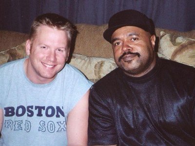 Hanging with drum monster Dennis Chambers