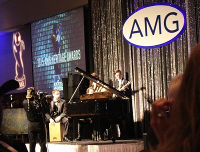 Playig at The AMG Heritage Awards introducing Melanie Safka.