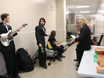 Backstage waiting to perform at AMG Heritage Awards.