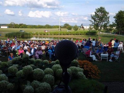 A view from the mic.