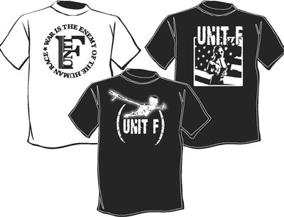 Now back in stock: Unit F Shirts and Stickers: www.UnitFmusic.com