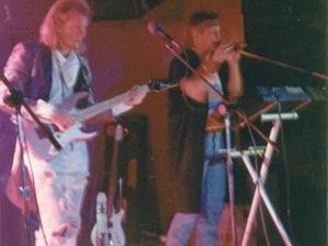 My old band "Forthright" at Goodies in Fullerton 1990. Wade on guitar, me on keys & vocals here.