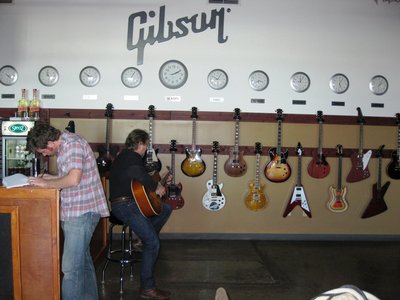 Stanley at the Gibson showroom Texas