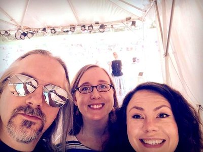 Before hitting the Main Stage at Falcon Ridge Folk Festival.