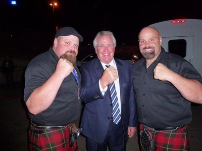 Glenn Sather & the Campbell Brothers photo by Gord Redel