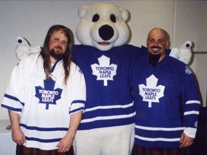 Carlton the Bear & the Campbell Brothers photo by Glenn Healy