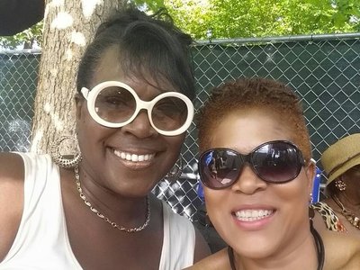 With Theresa Hightower at the Atlanta Jazz Festival