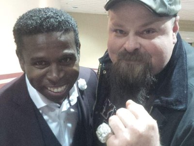Robby &  Football great  Pinball Clemens