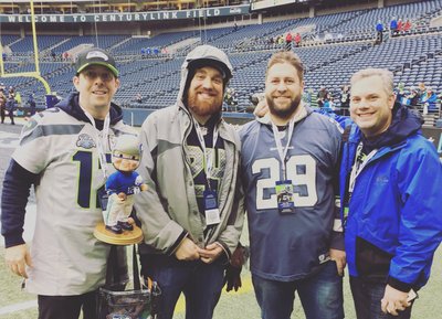 The 12 Train on the field before a Seahawks game!