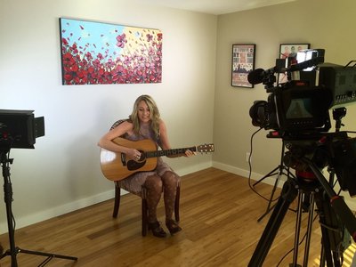Working on a music video for "Can't Hold It In".  What a beautiful day to shoot a video!
