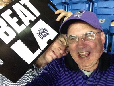 The Bagmen at a 2015 Kings game - we beat LA Lakers !!!