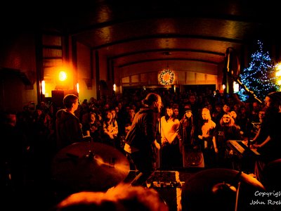 Drummer's view of the F.M. Kirby Center - Live from the Chandelier Lobby w/The Struts