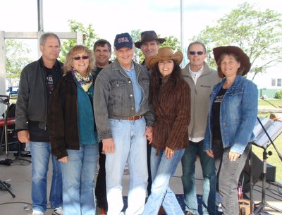 Cheryl and band prior to performing at the county fair