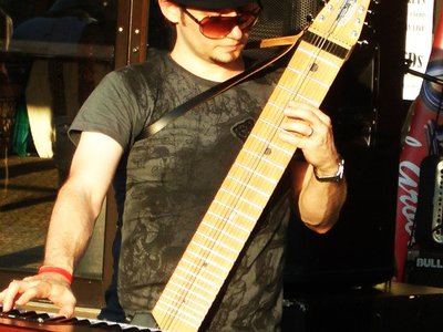 Chapman Stick & keys at the same time | Photo: Kimberly Halter-Gordon