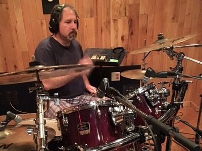 Hard at work in the studio