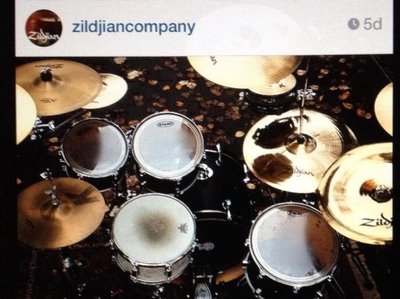Honored to be featured by Zildjian w this snap from our 12 Train video shoot! GO Hawks!