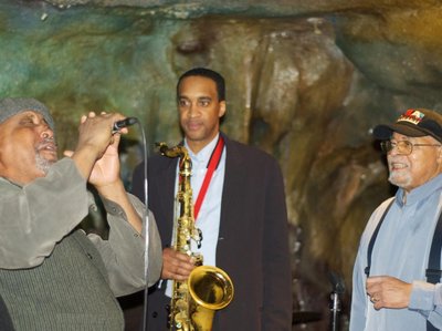 George V Johnson Jr sings happy birthday to NEA Jazz Master Jimmy Cobb @ Bohemian Caverns 2014