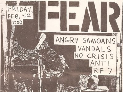 ANTI - 1980's flyer with the Angry Samoans, Vandals, No Crisis, RF 7 at Devonshire Downs
