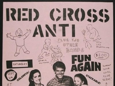 ANTI - 1980's flyer with Red Cross