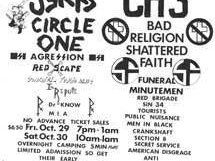 ANTI with Circle Jerks, Circle One, CH3, Bad Relion, Black Flag, Agression, Red Scare, Shattered Fai