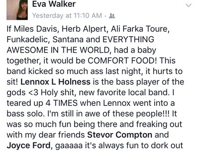 FB post from Eva...