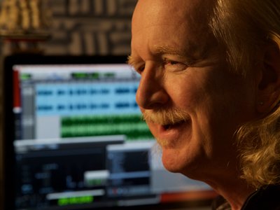 Red at his studio in Belmont, MA