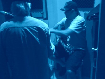 Laying acoustic track at Jim Harris Studio, Myrtle Beach 4/18/2016 song: Please Don't Feed The Fears