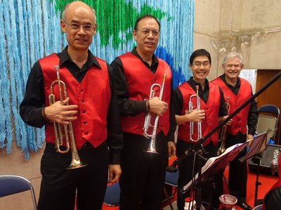 The trumpet section Tama University, Fujisawa, Japan