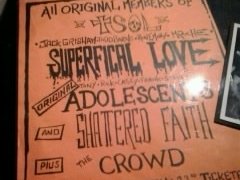 A display flyer from back in the day, where we cut our teeth. On display at the Hard Rock