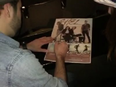 Signing posters at Alberta Rose Theater October 2015
