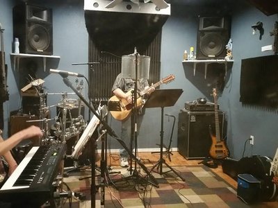At Bleeding Heart Records doing some demo tracks 6-25-16
