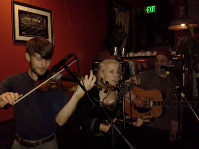 Left to right: Steve Bolhoefer, Alzara, Jamie Wilson. Photo by Jill Nagel. 