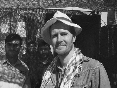Fred Smith and some mates down at the gate of the Multinational Base in Tarin Kowt, by Ben Bohane