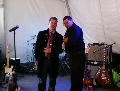 Getting ready to play the Miller - Sprouse Wedding, 30 July 2016 at the WISP Resort in McHenry, MD
