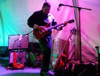 Stomping pedals at the Miller - Sprouse Wedding, 30 July 2016 at the WISP Resort in McHenry, MD