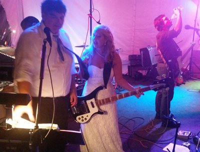 Bride sitting in at the Miller - Sprouse Wedding, 30 July 2016 at the WISP Resort in McHenry, MD