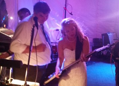 Bride sitting in at the Miller - Sprouse Wedding, 30 July 2016 at the WISP Resort in McHenry, MD