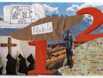 Impression 12 (Paper cut and paste collage plus pencil drawing)
