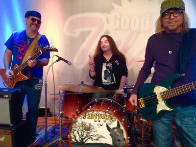 Makin music in the mornin; on KTUL Channel 8 in Tulsa promoting second Robin Trower Cains gig