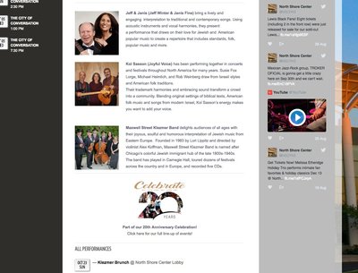 from 20th Anniversary Celebration! - North Shore Center For The Performing Arts Klezmer Brunch  